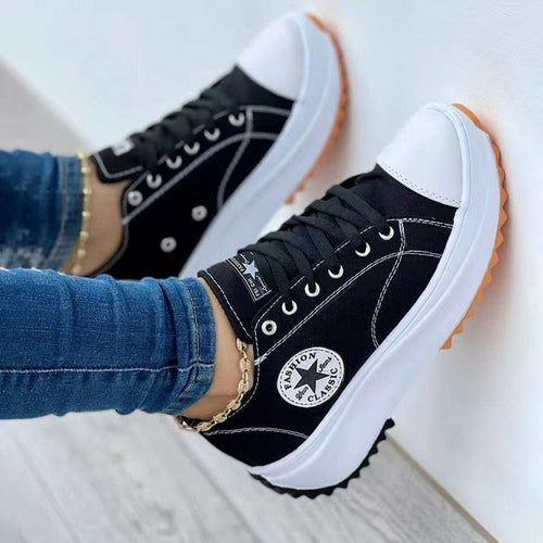 Bağcıklı Kanvas Spor Ayakkabı – Rahat Günlük Sneaker