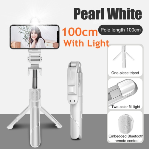 3-in-1 Tripod Bluetooth Selfie Çubuğu – Dolgu Işıklı Akıllı Telefon İçin