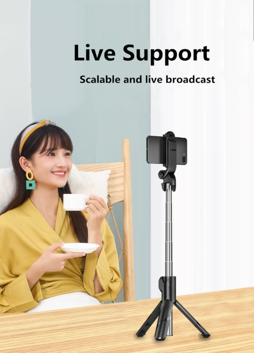3-in-1 Tripod Bluetooth Selfie Çubuğu – Dolgu Işıklı Akıllı Telefon İçin